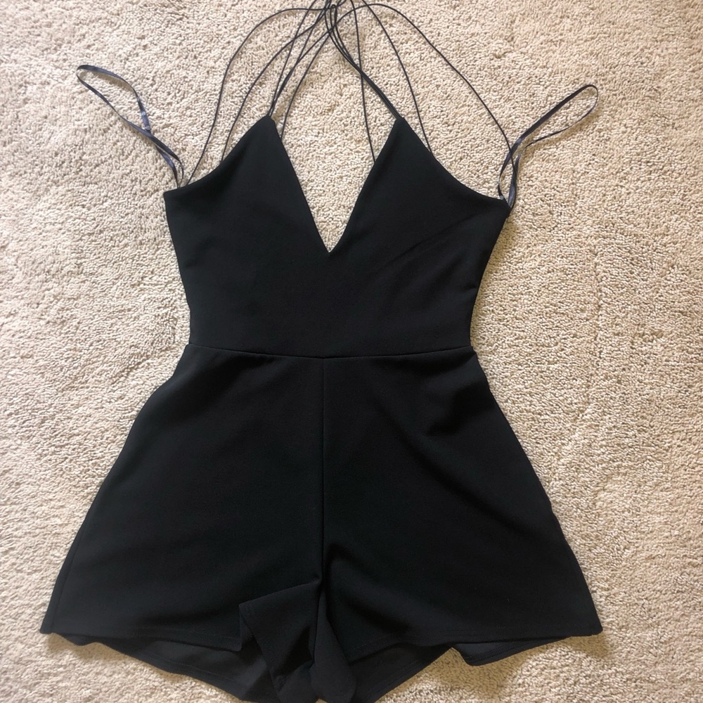 Black Strappy Romper
